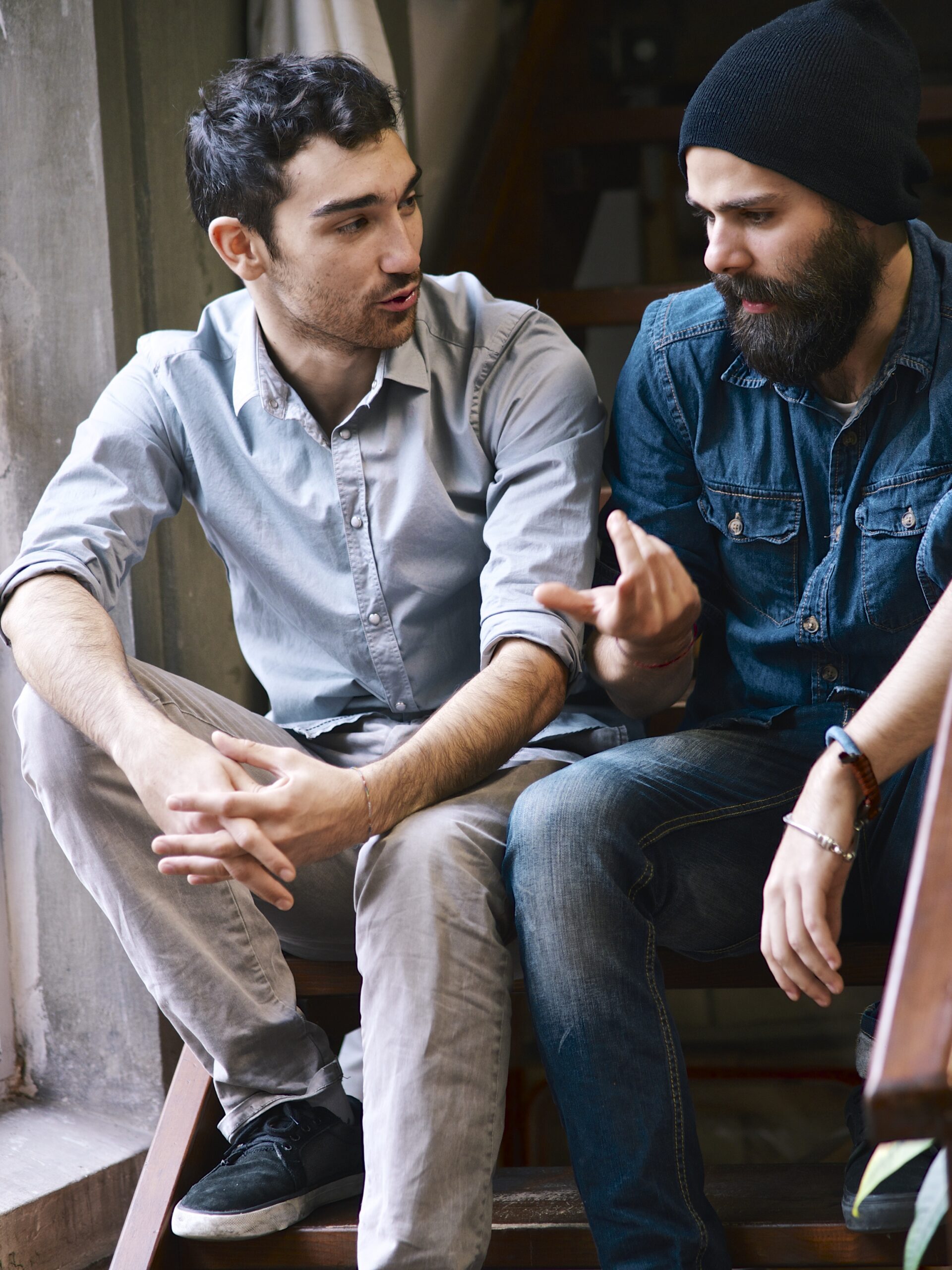 Family member starting a conversation about rehab for men in California