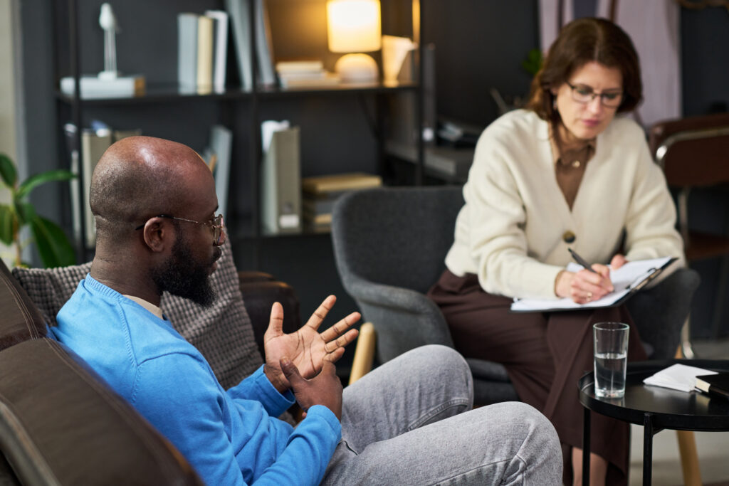 Man beginning men's addiction treatment in Los Angeles